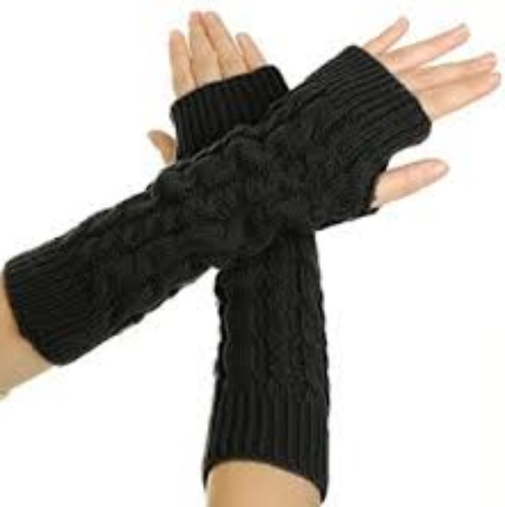 Cable Knit Finglerless Goves New